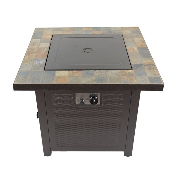 Hiland Square Slate Fire Pit GFT-60843